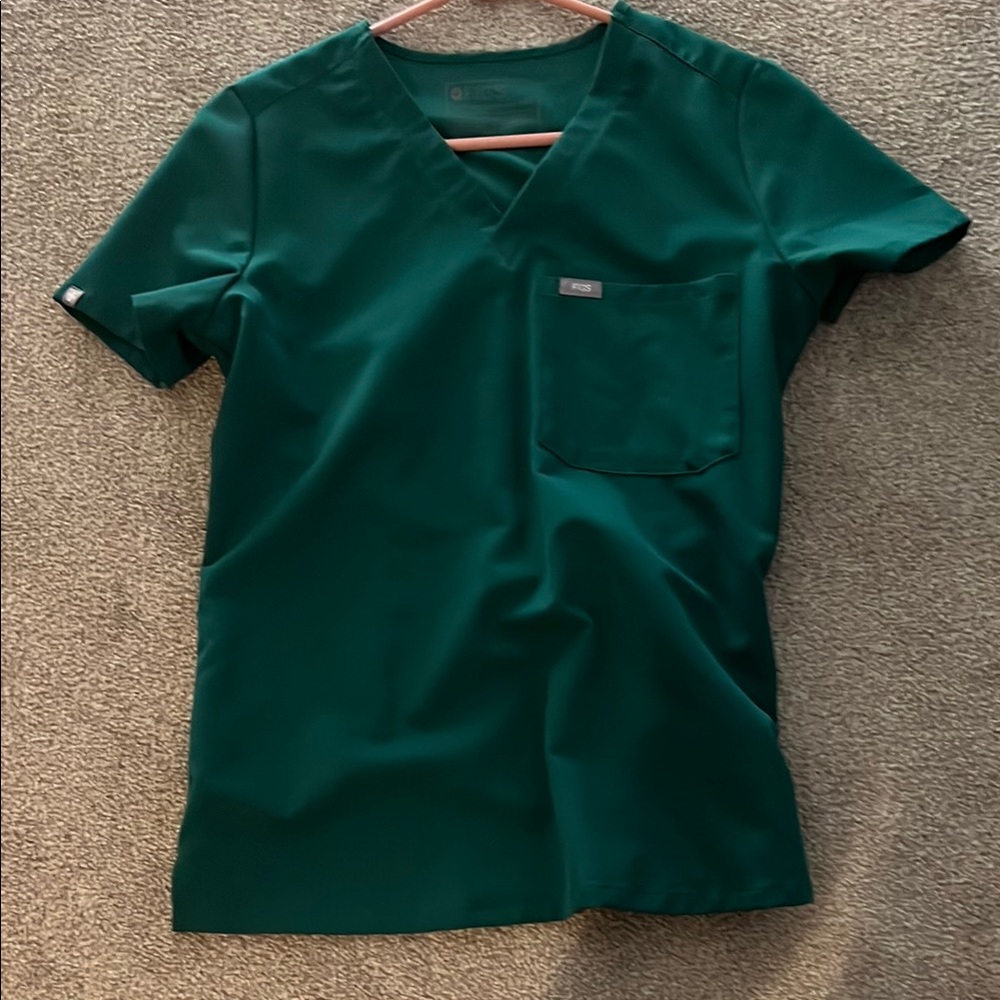 NEVER WORN, new without tags, Figs Teal Technical Collection Top